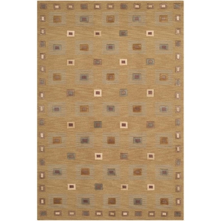 Safavieh 9 x 12 ft. Rectangle Contemporary Tibetan Gold Hand Knotted Rug TB372C-9